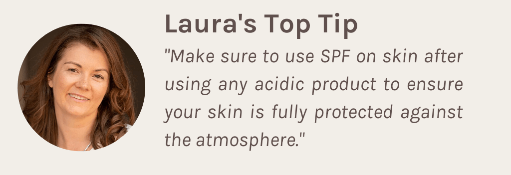 Make sure to use SPF after applying acidic products on skin