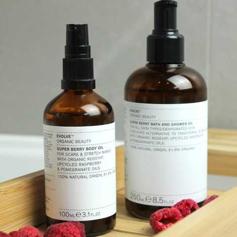 super berry bath and body set from evolve organic beauty