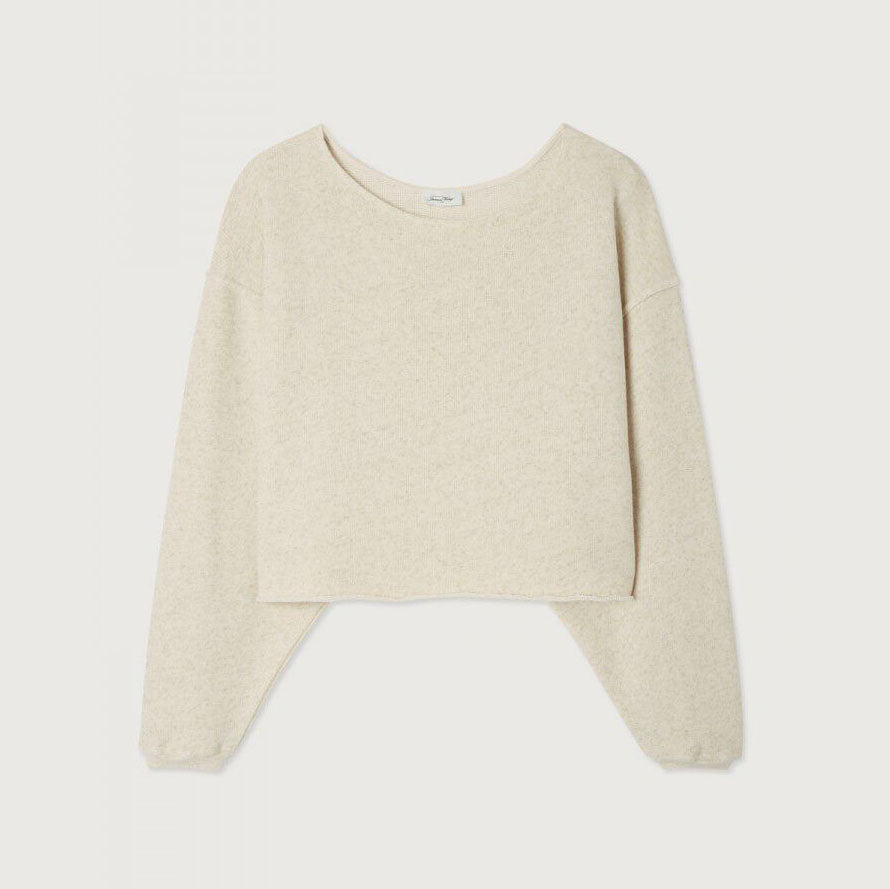 Women Beige Cotton Sweater - Cémarose product image