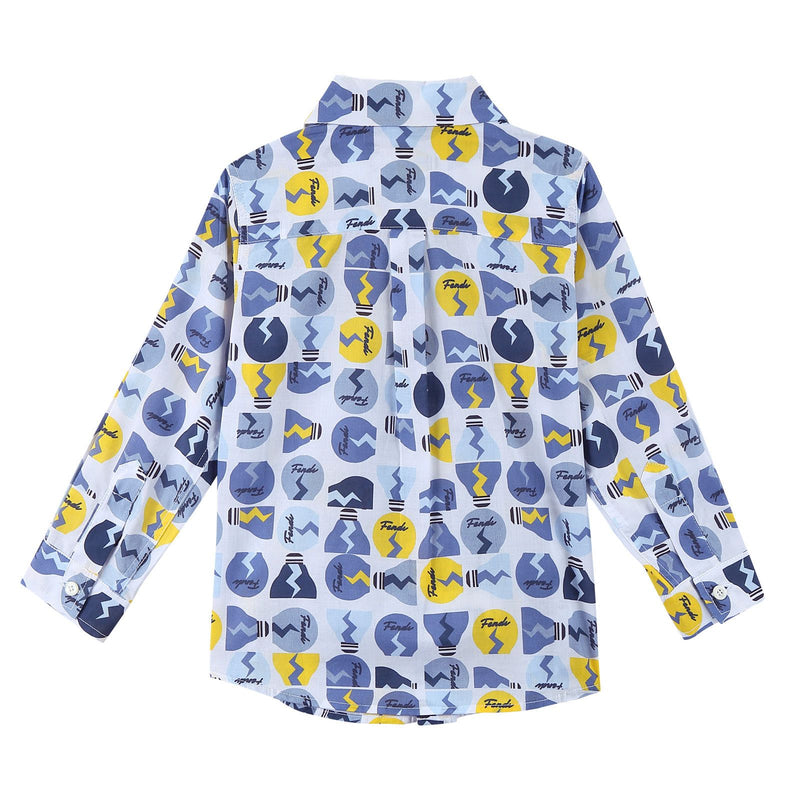 Boys Multicolor Printed Trims Jersey Cotton Shirt - CÉMAROSE | Children's Fashion Store - 2