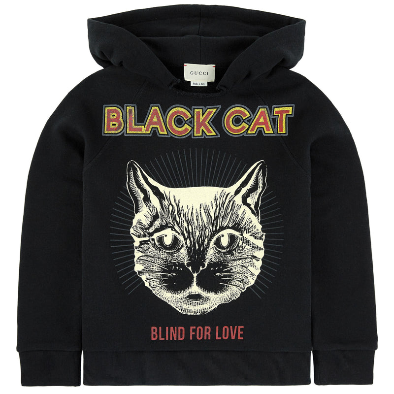 black cat sweatshirt gucci