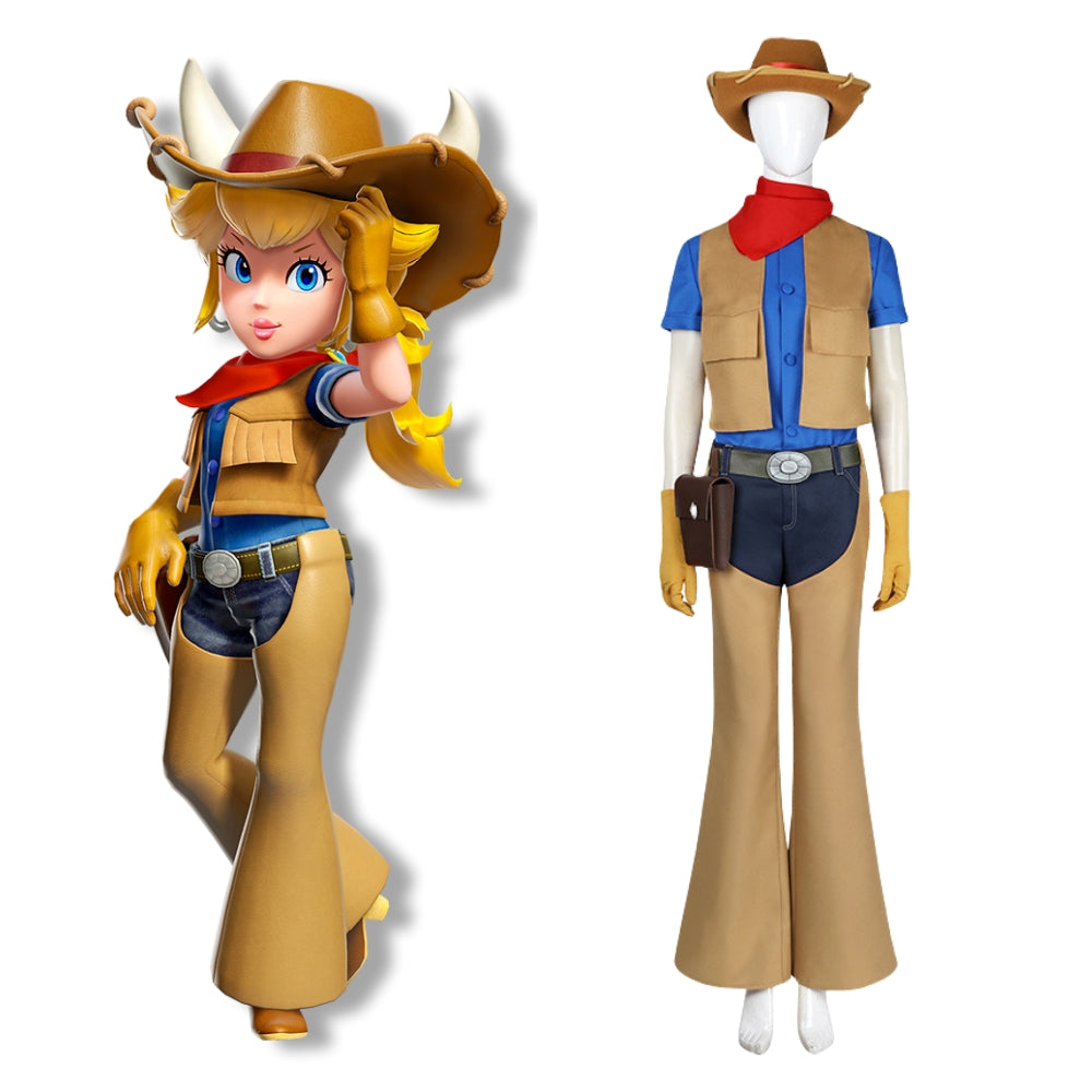 Xcoser Princess Peach: Show Time Cowgirl Peach Cosplay Costume Hat