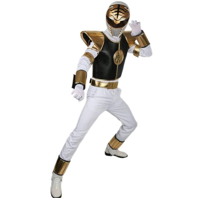 Mighty Morphin Power Rangers white Ranger Cosplay Costume - Without ...