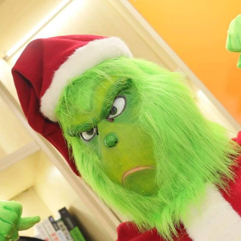 Xcoser How The Grinch Stole Christmas Grinch Mask Deluxe Latex Green