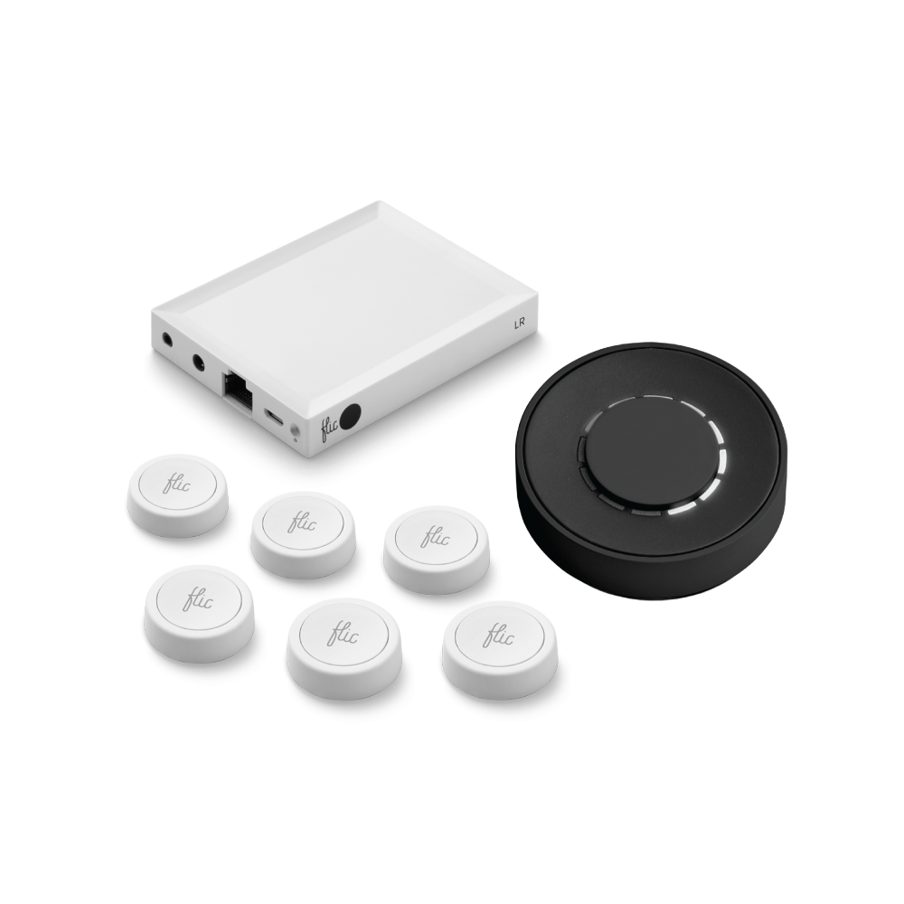 Flic 2 Starter Kit – 4x Smart Bluetooth Button, Hub LR, Power Outlet,  Stickers