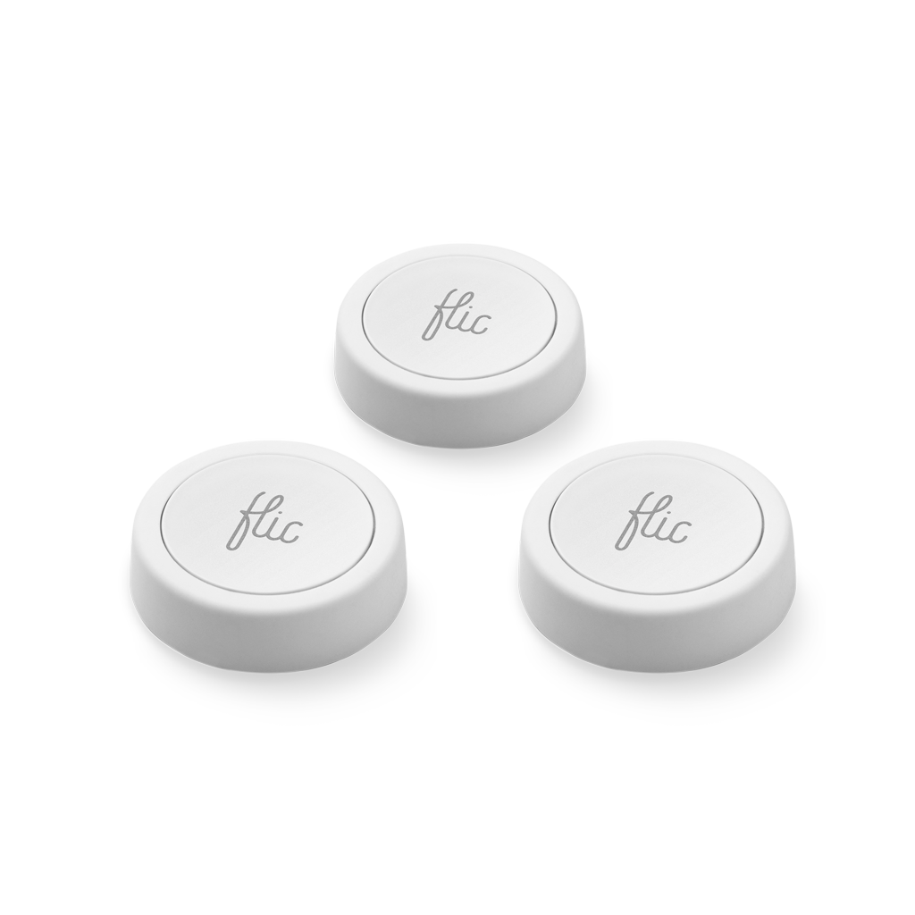 Flic 2 – 2x Smart Bluetooth Button, Stickers, Metal Clip