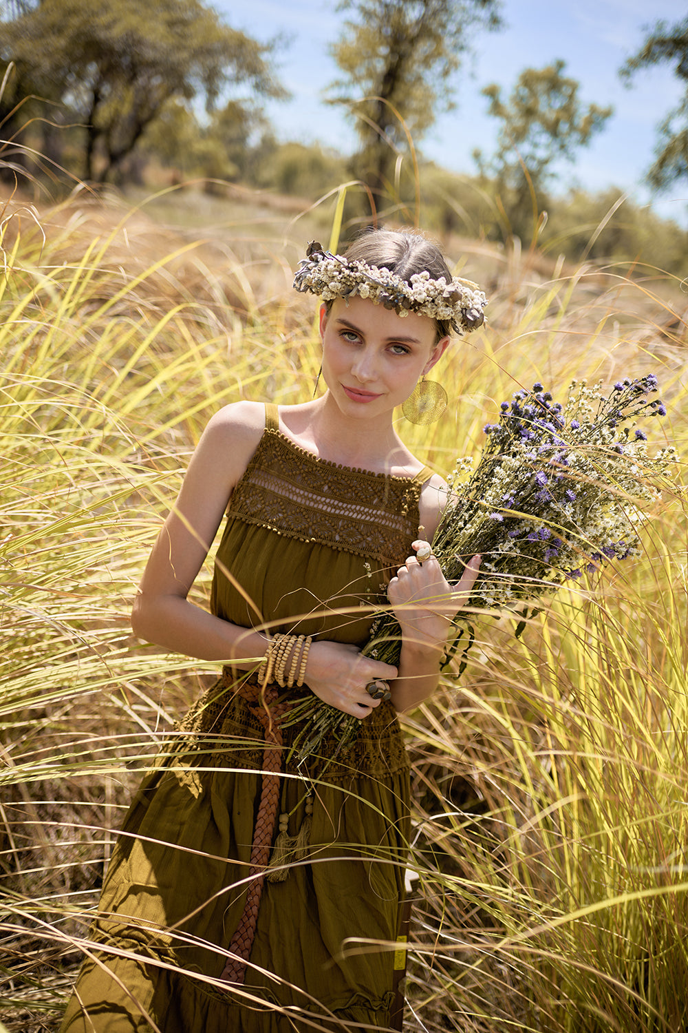 Walk in Fields of Gold with this magical new bohemian luxe collection by Tulle and Batiste