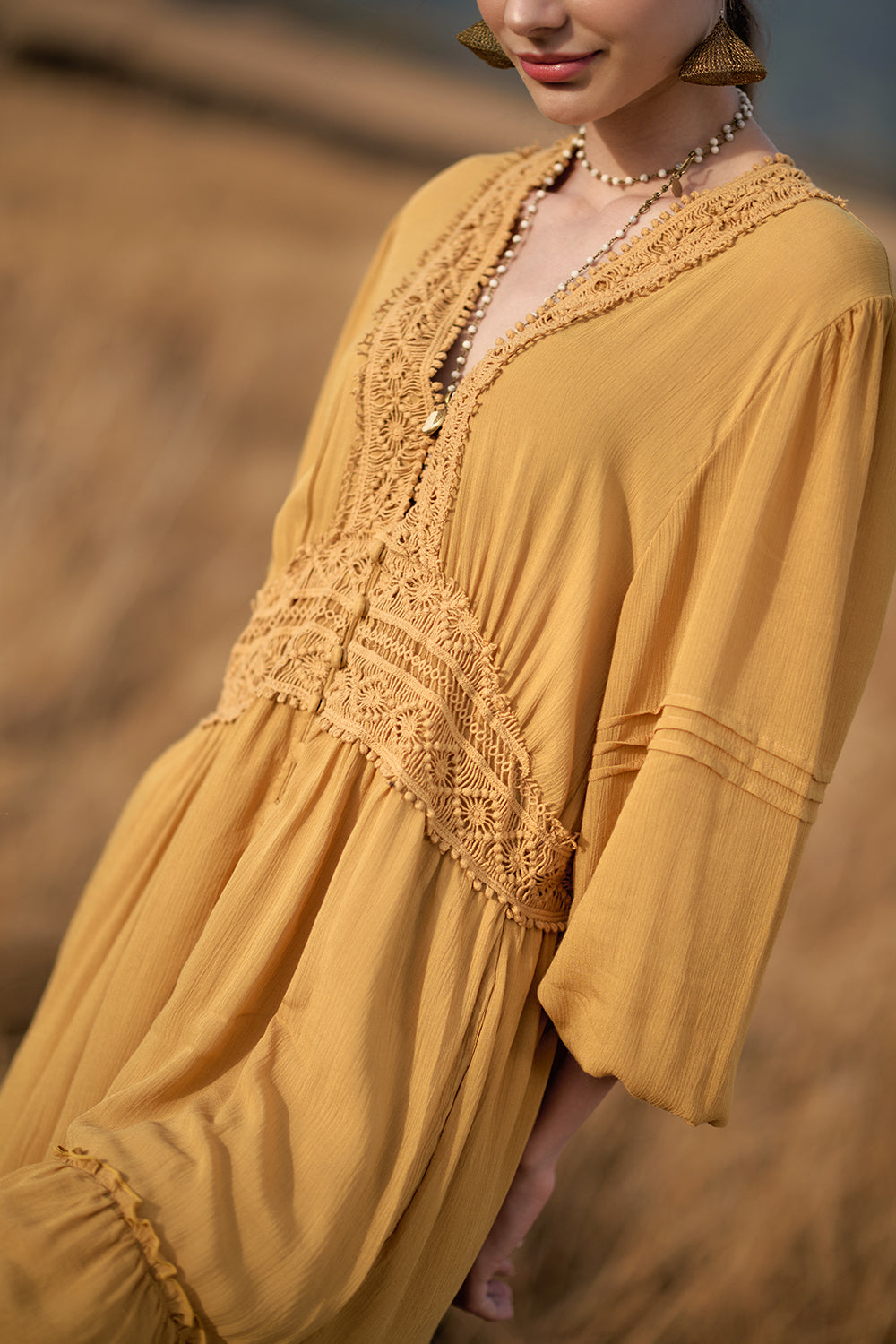 Walk in Fields of Gold with this magical new bohemian luxe collection by Tulle and Batiste