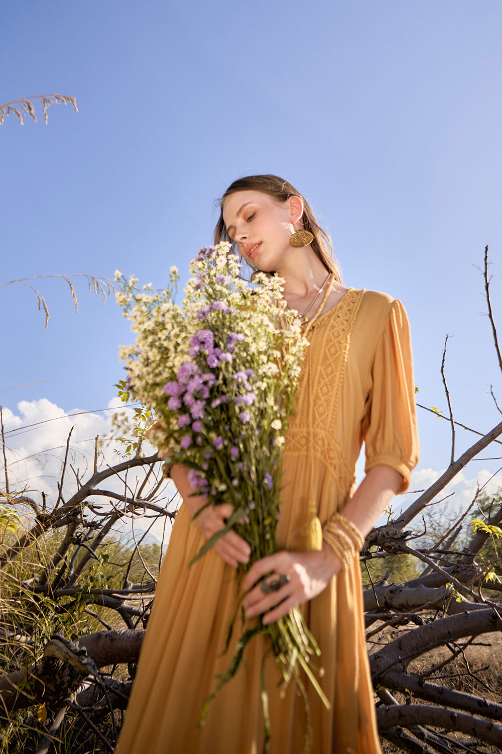 Walk in Fields of Gold with this magical new bohemian luxe collection by Tulle and Batiste