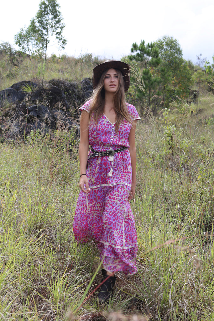 Savannah Maxi Dress - Magenta | Tulle and Batiste