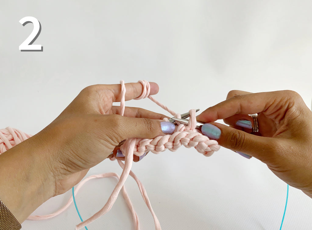How to Knit: Herringbone Knit Stitch steps