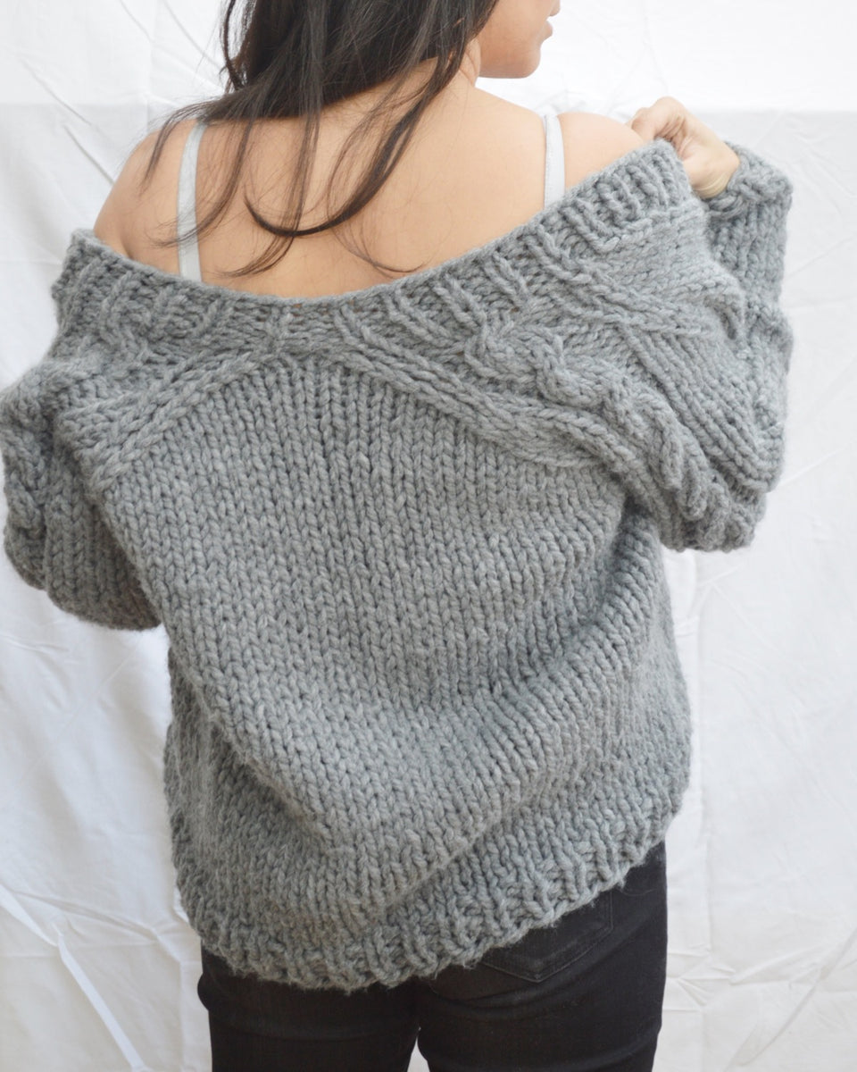 Cable Sleeved Cardi Pattern - Downloadable Chunky Knitting Pattern ...