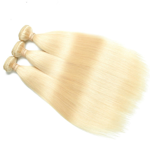 Platinum Blonde 613 Hair Bundles | Brazilian Human | Natural Blonde ...
