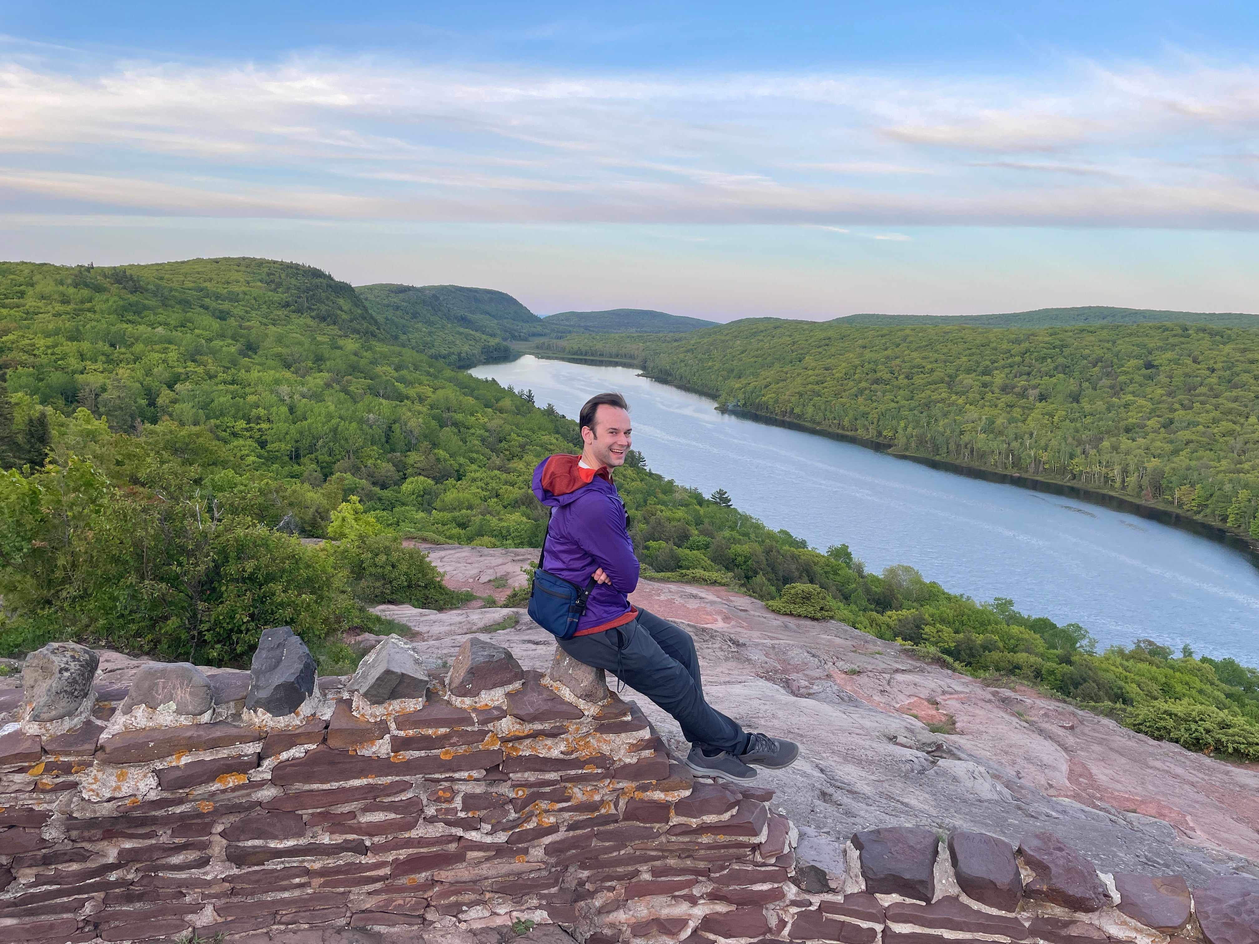 Eric poses with his Side Effect at the Lake of the Clouds in Michigan's Upper Peninsula. H