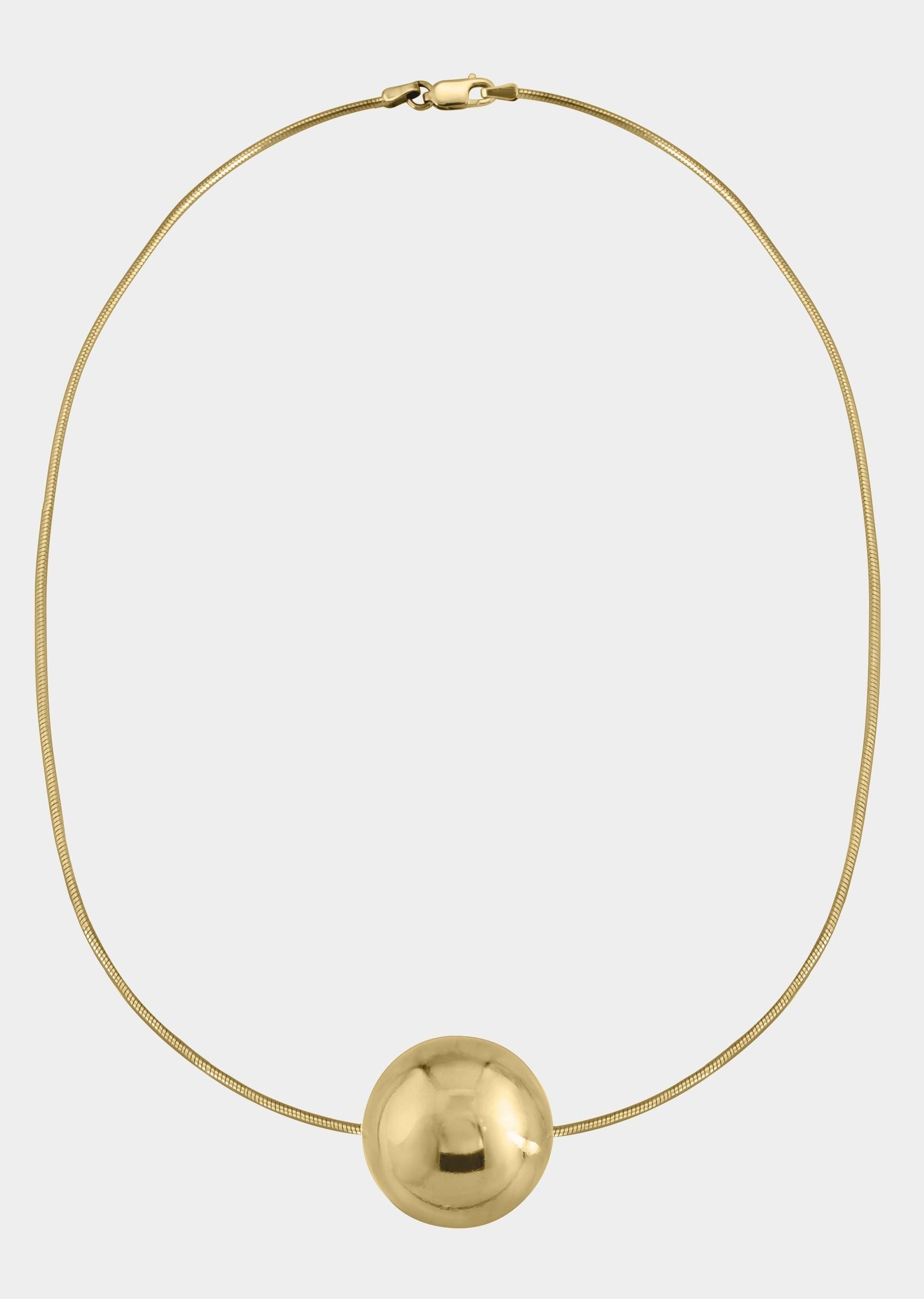 Simple Sphere Necklace | Sterling Silver 14K Gold Vermeil