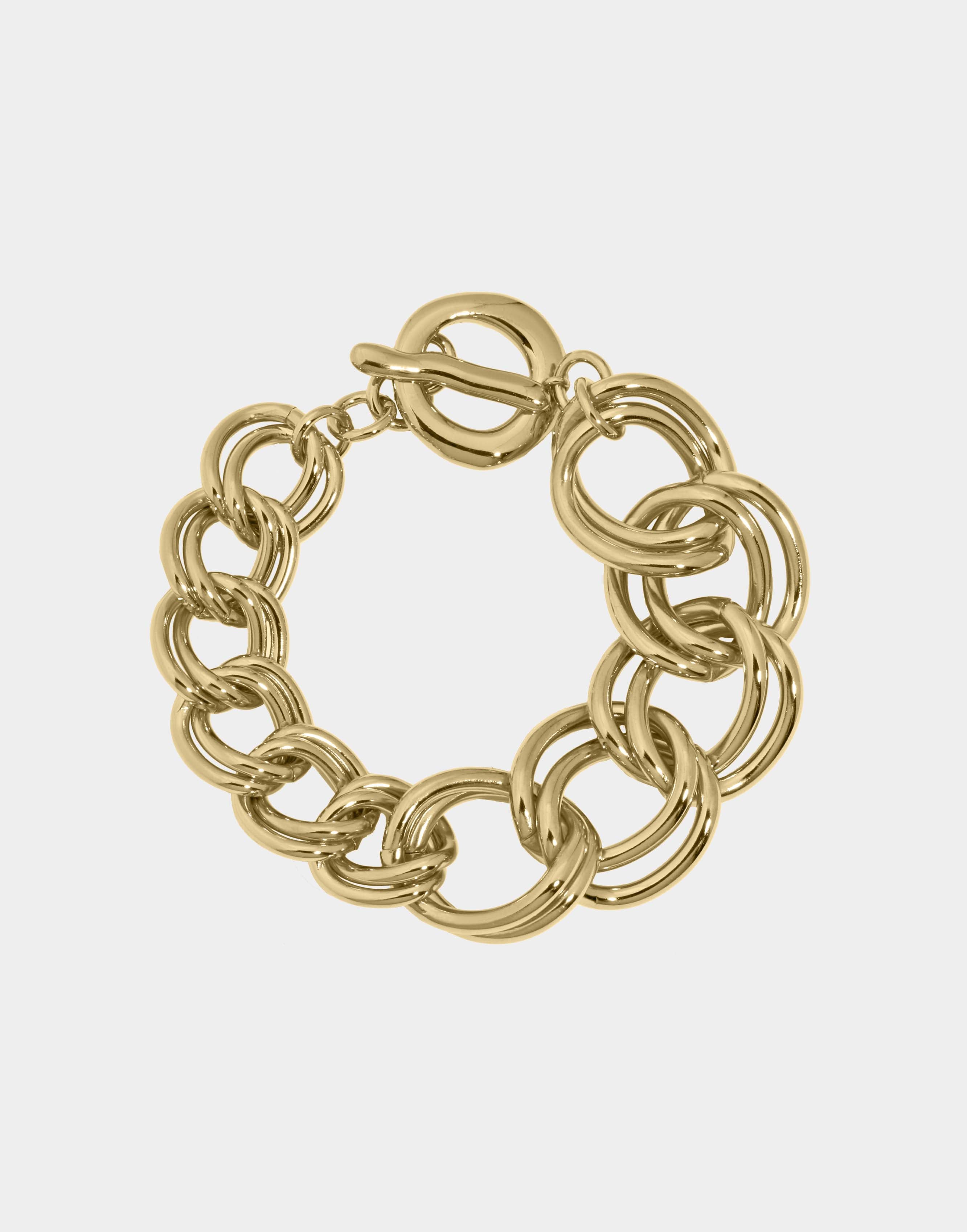 Mixed Chain Bracelet | Brass 14K