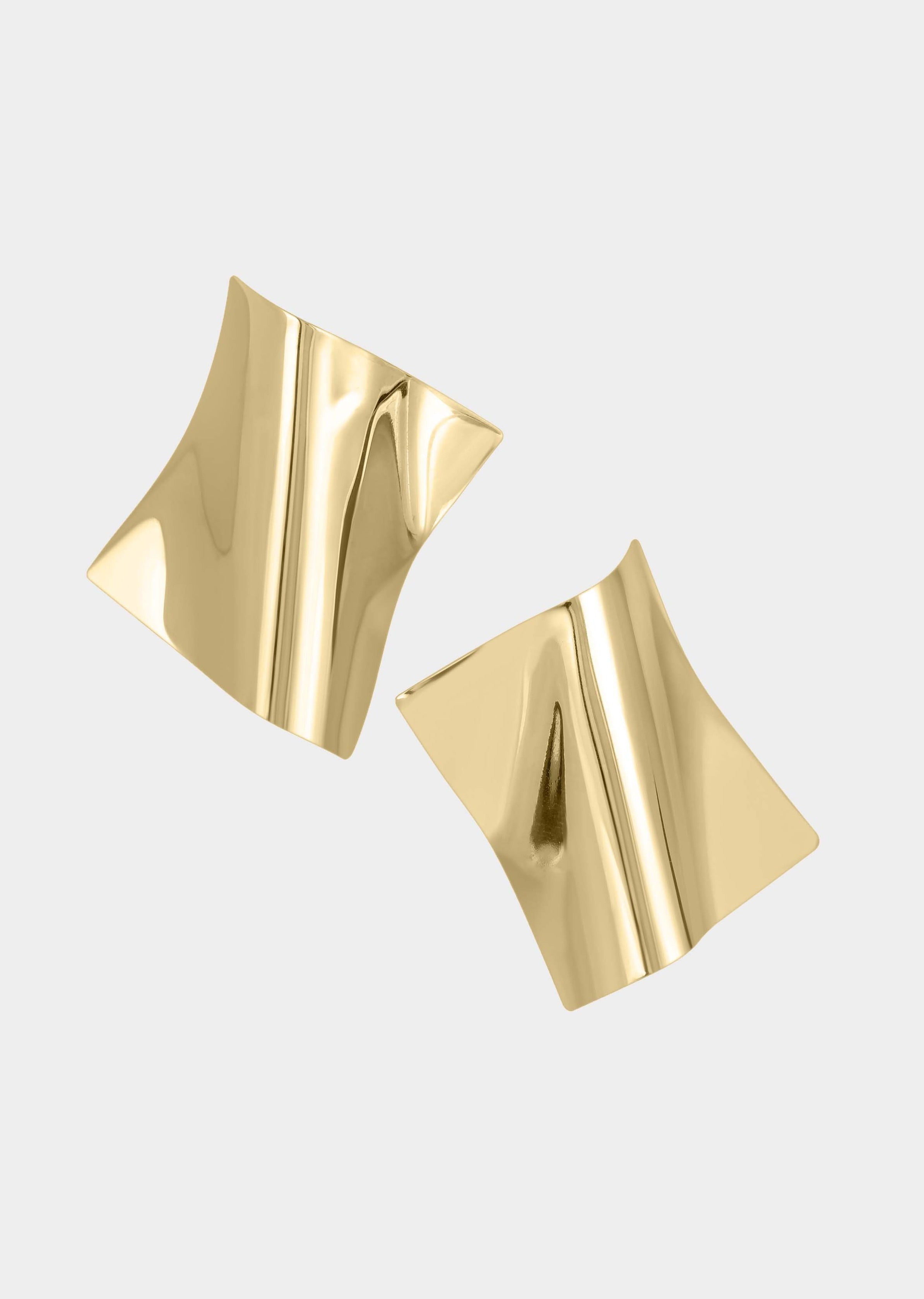 Architect Square Earrings | Bronze 14K