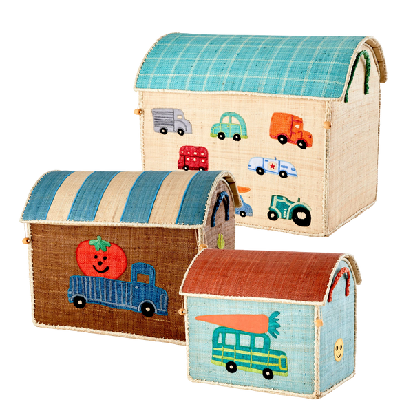 Small Toy Basket in Cars Design