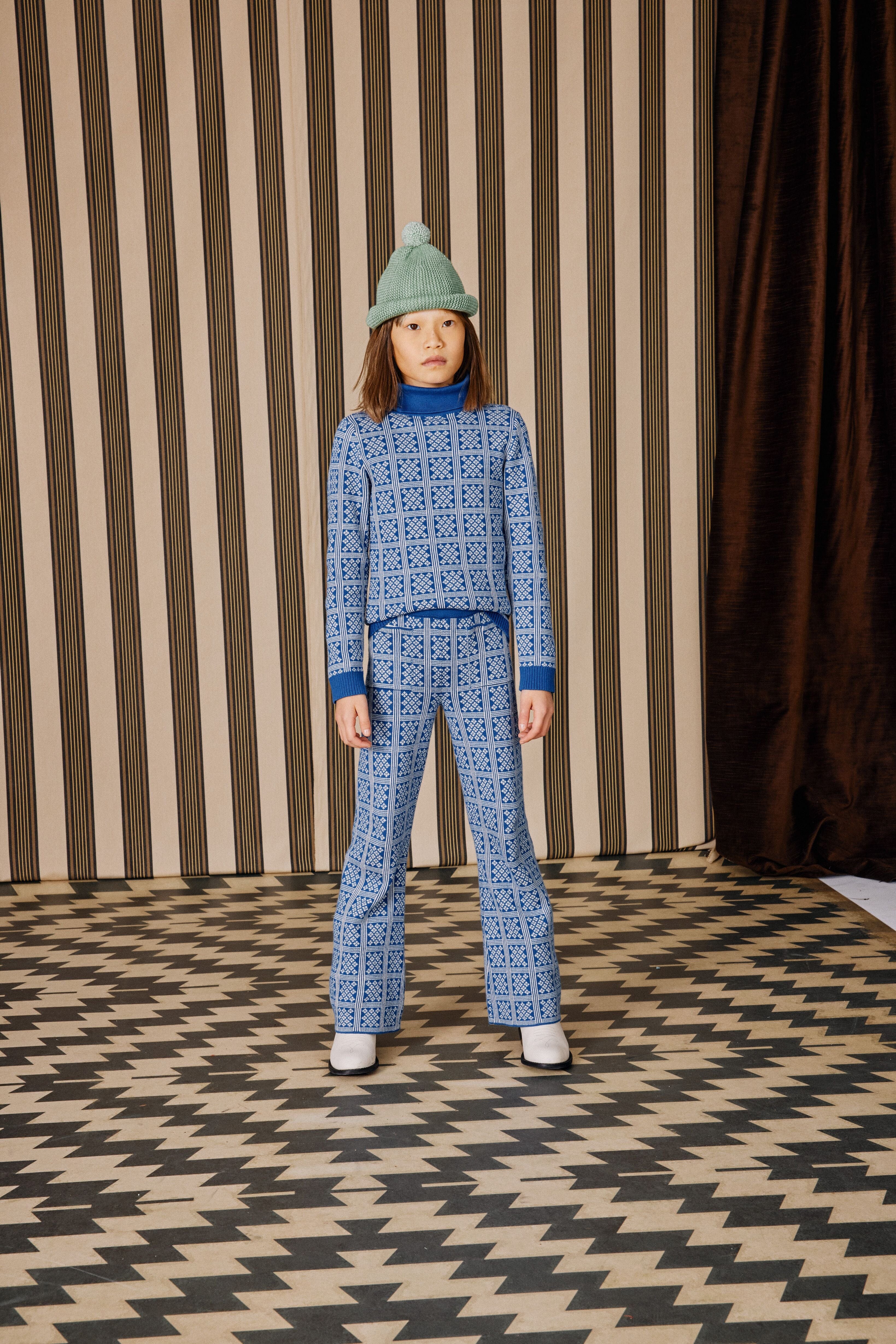 Misha and Puff, Izzy Pant in Blueberry Vintage Grid – CouCou