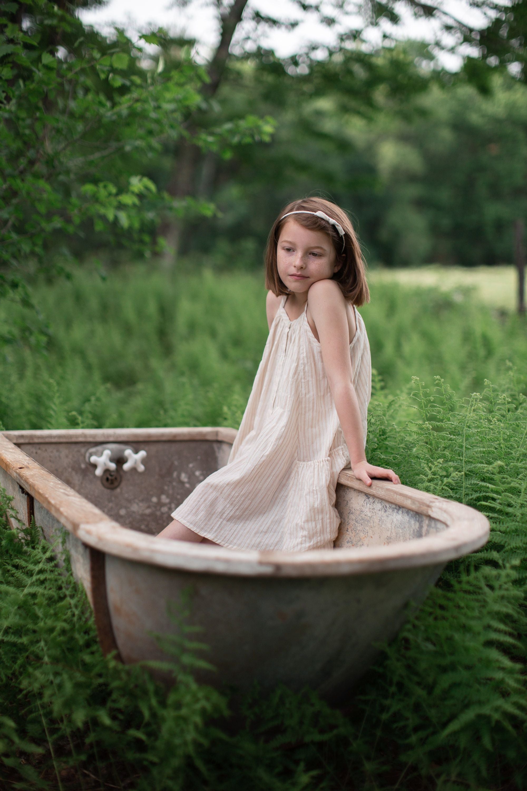 Soor Ploom, Prim Dress in Chalk Stripe – CouCou