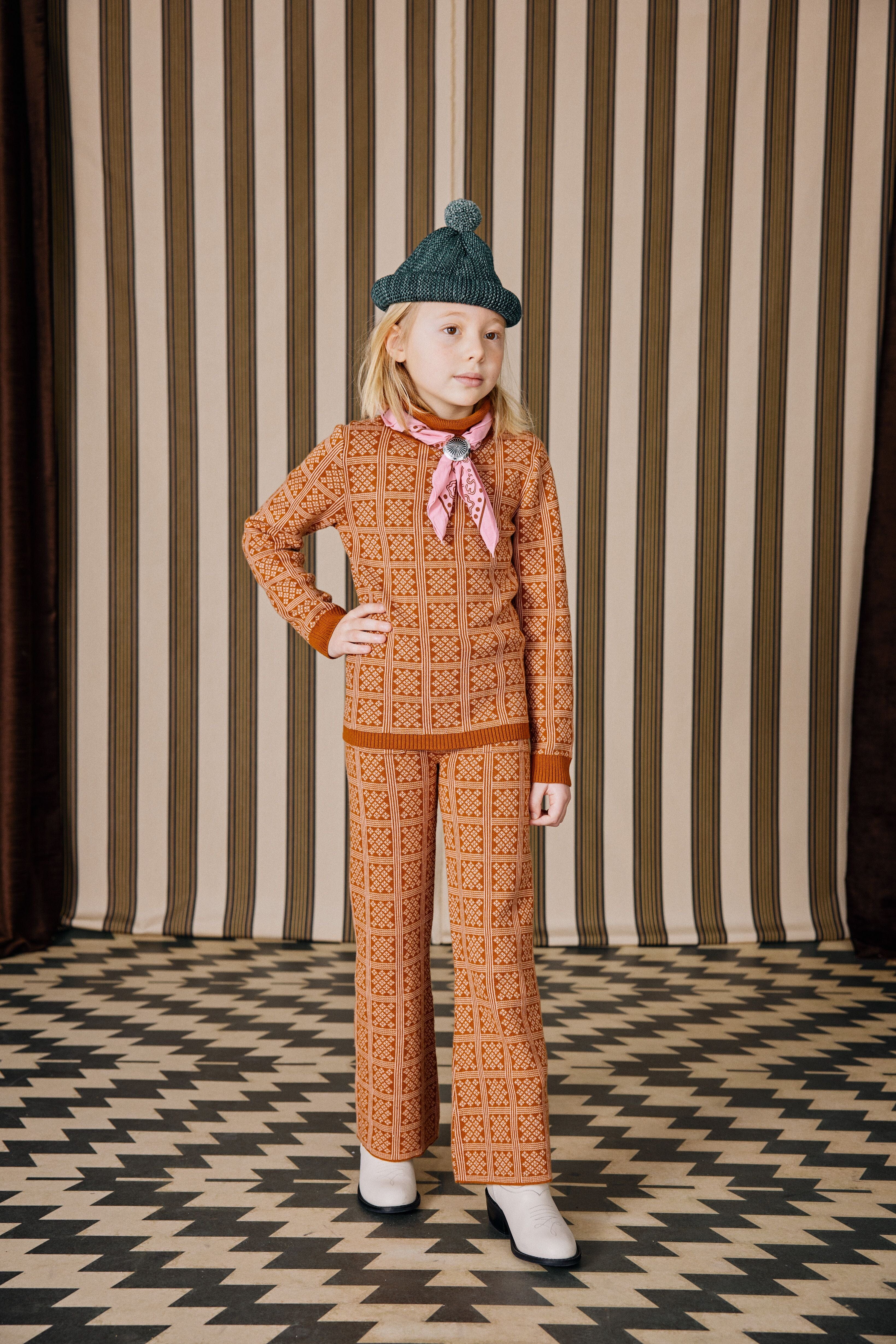 Izzy Pant in Acorn Vintage Grid