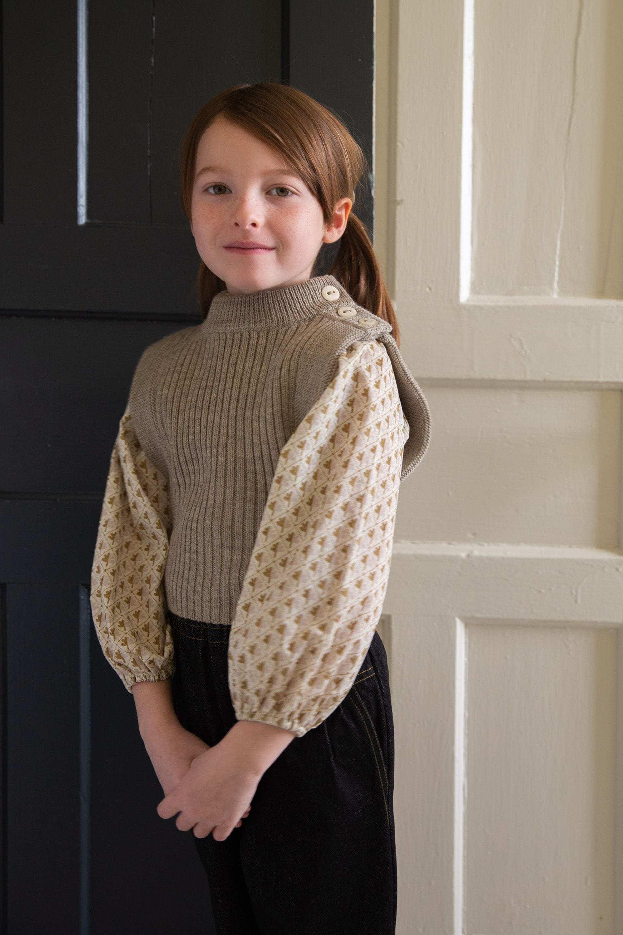 soor ploom Imelda Blouse, Leaf Print 8y - ブラウス