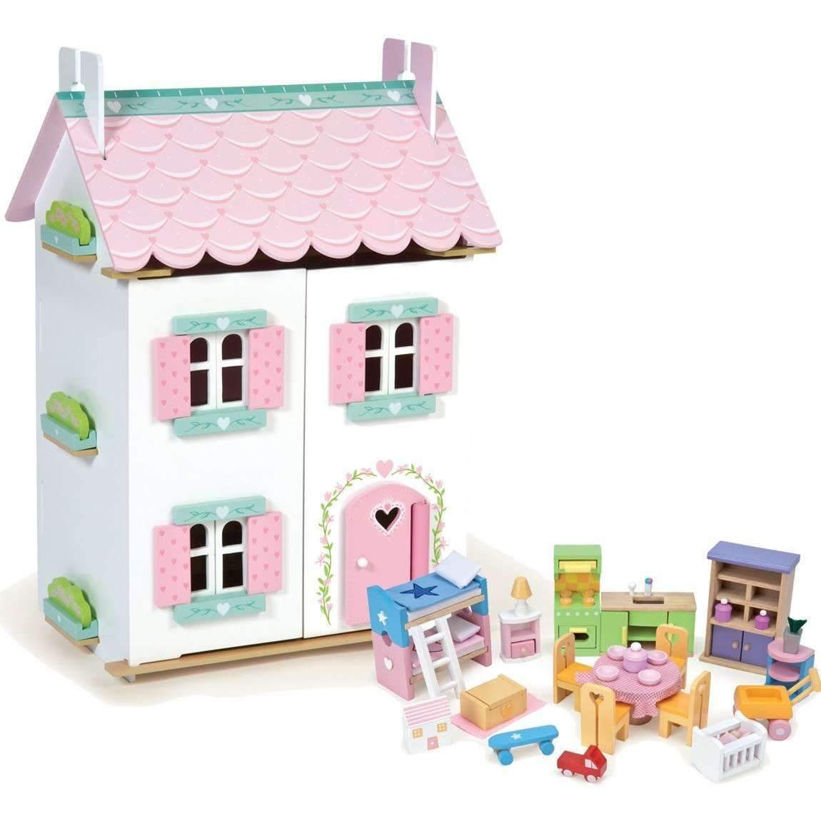 le toy van sweetheart cottage with furniture