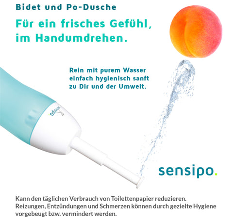 SENSIPO bidet in a handy mini format, bidet for the anal and intimate area
