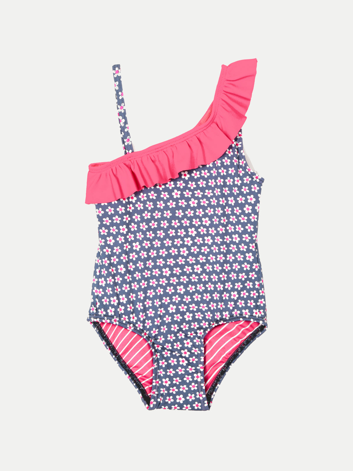 98 Coast Av. | Girls - Swimwear | NEON DAISIES ONE SHOULDER