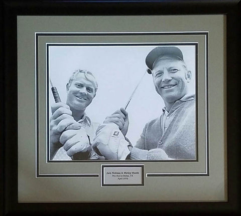 Jack Nicklaus and Mickey Mantle 11x14 Photo Display