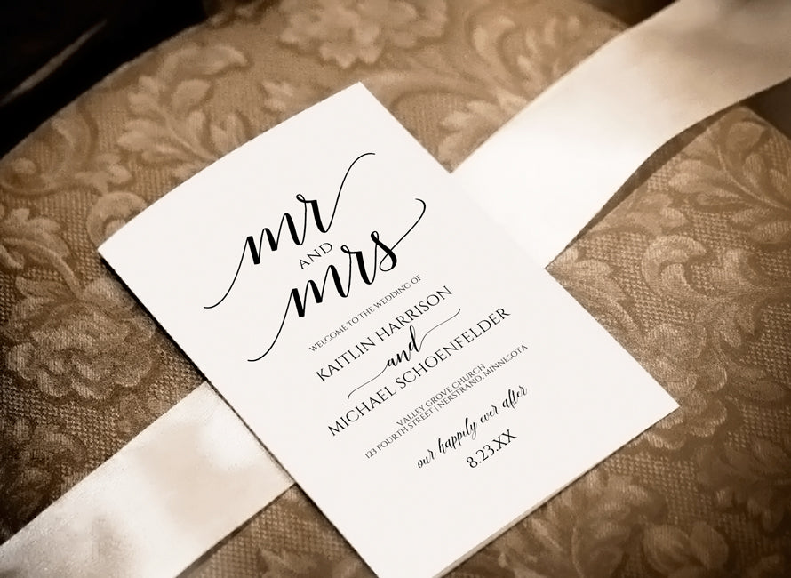 Folded Wedding Program Template from cdn.shopify.com