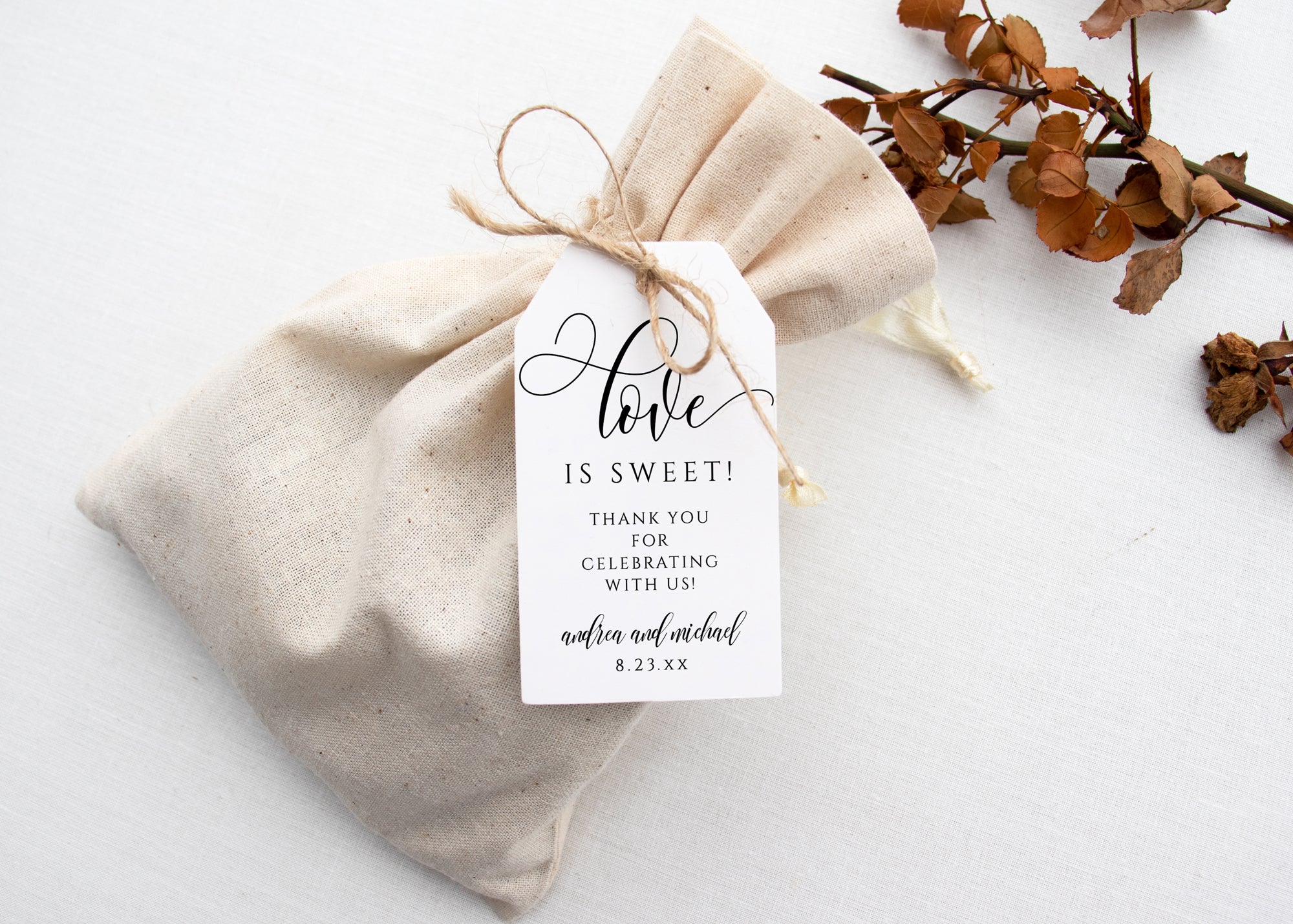 Wedding Or Shower Favor s Love Is Sweet Flair Calligraphy Tem