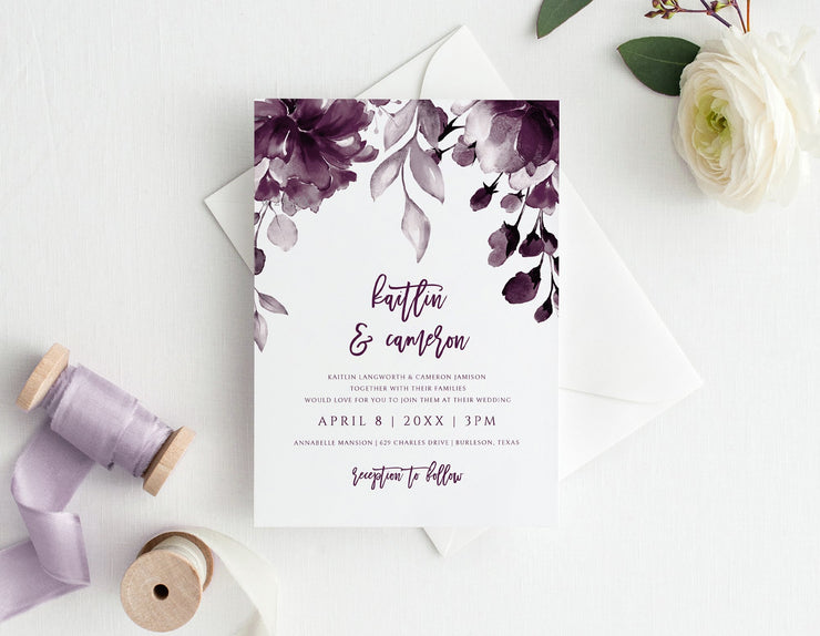 Purple Wedding Invitation Template from cdn.shopify.com