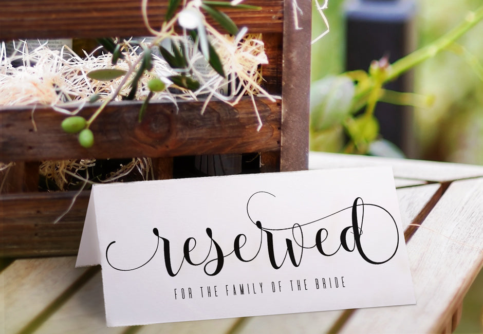 Reserved Cards For Tables Templates