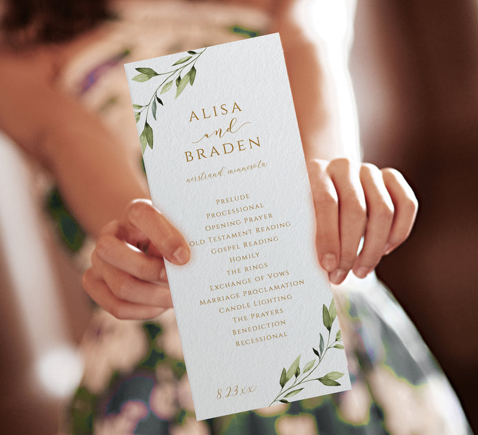 Wedding Program Templates | Create Your Own