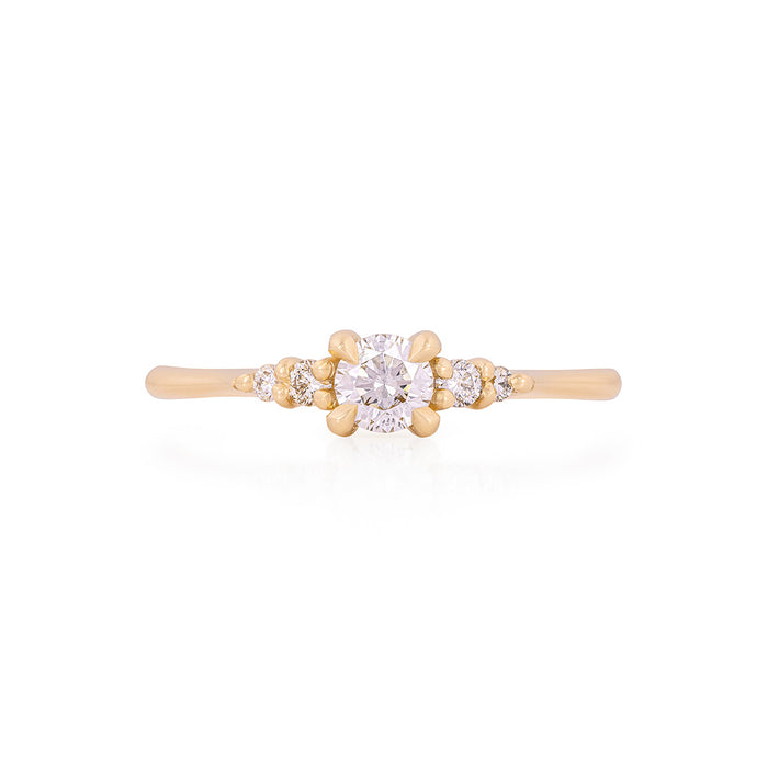 Georgian | Polished Gold Lab-Grown Solitaire Diamond Ring | Chupi