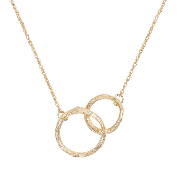 Two-Strand Circle Link Necklace - Platinum