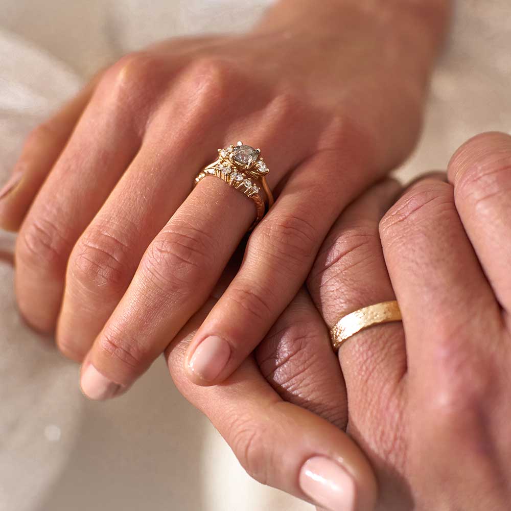 3ct Diamond Engagement Wedding Ring Set 14K White Gold