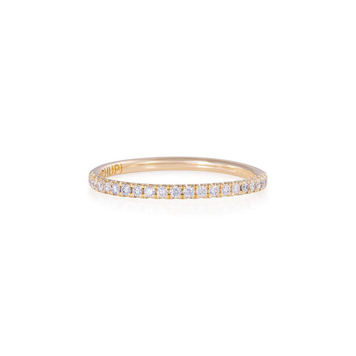 Half Eternity Diamond Ring - 14k Polished Gold Band