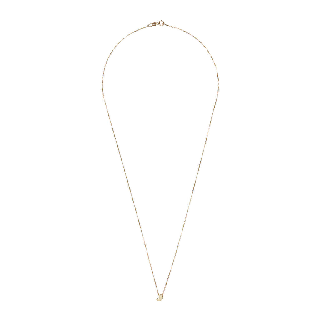 Solid Gold You Are The Moon Necklace – Chupi