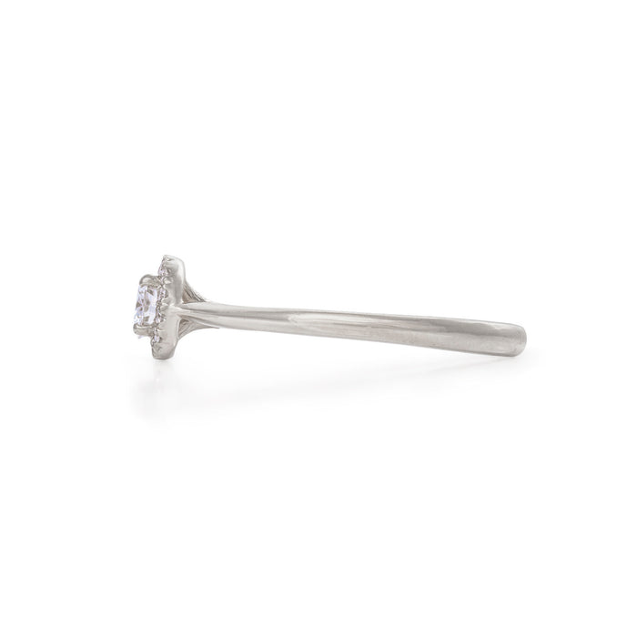 On-body shot of Queen of Hearts - 14k Polished White Gold 5mm ...