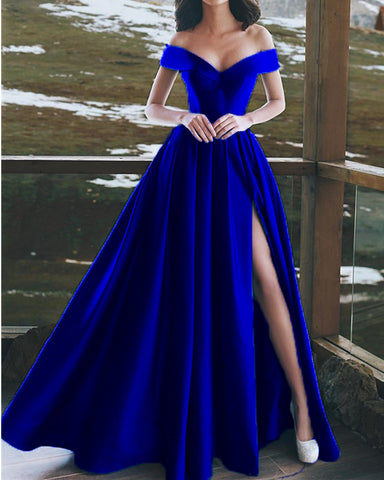 dark blue gala dress