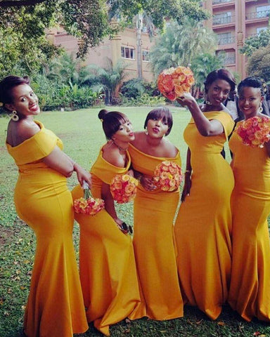 bridesmaid mustard dress