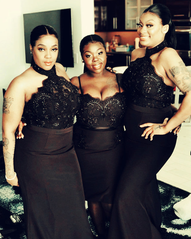 black maid of honour dresses