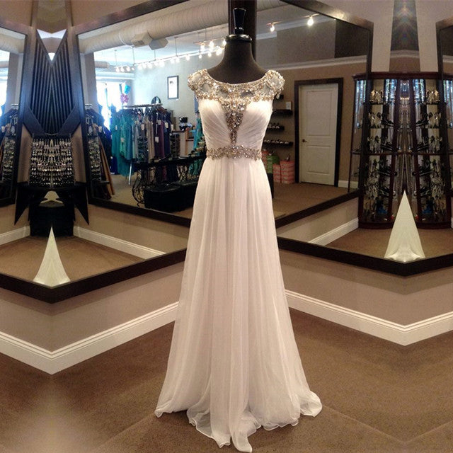 white golden gown