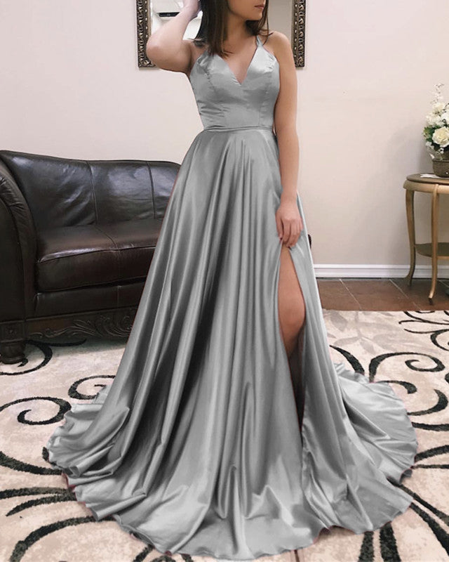 silver prom dresses cheap