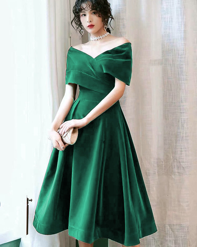 green midi bridesmaid dress