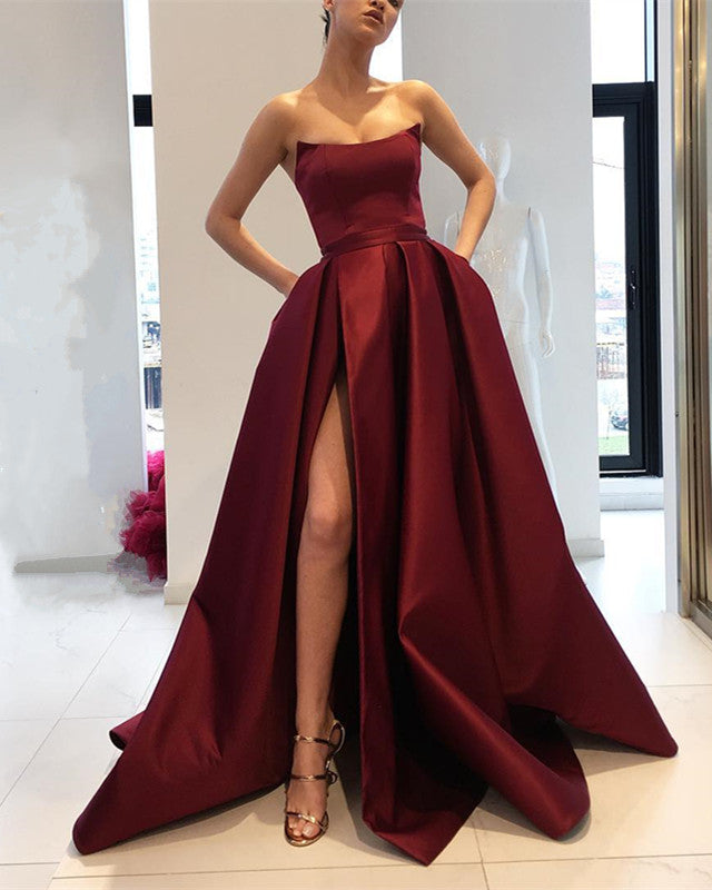 long dress with split leg