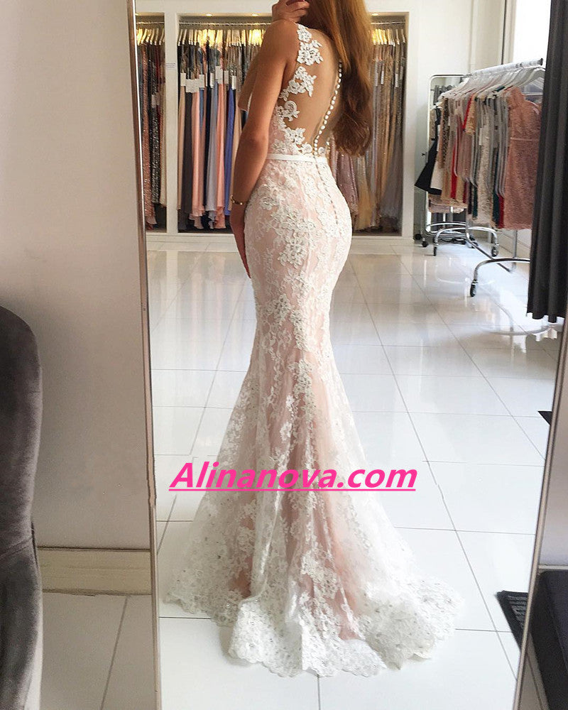 Ivory Lace Prom Dress on Sale, 53% OFF ...