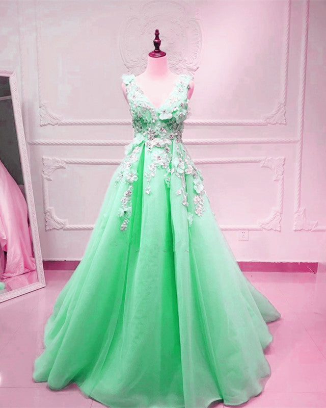 pink and green dress